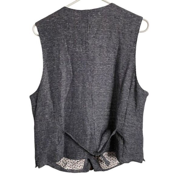 Mason’s Mens Gilet IT 52 Linen Blend Leonardo Waistcoat Vest Punk Peaky Blinders - Picture 2 of 10